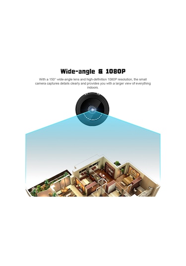 Kablosuz Güvenli Kamera 1080p Monitör Kamerası Manyetik Arka Ev Akıllı Kamera Gece Görüşlü Bebek Evcil Hayvanlar İçin Beyaz