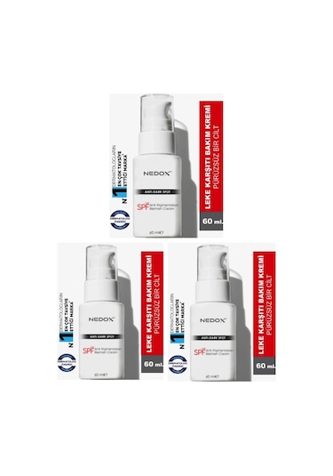 Nedox Cilt Beyazlatıcı Leke Kremi 3 x 60 ML