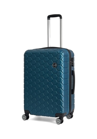 Reymond Luggage Altıgen Abs Seyahat Valizi, Orta Boy Petrol Mavi