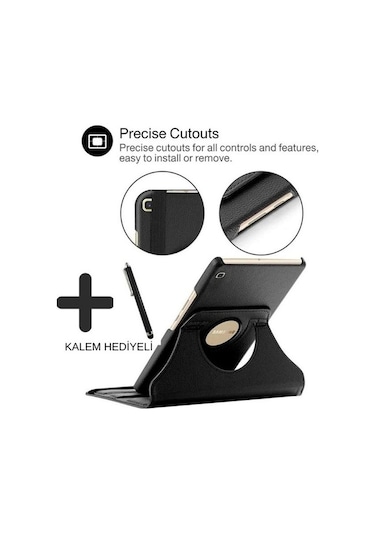 Samsung Uyumlu Galaxy T220 Tab A7 Lite Döner Tablet Kılıf Kalem Hediyeli