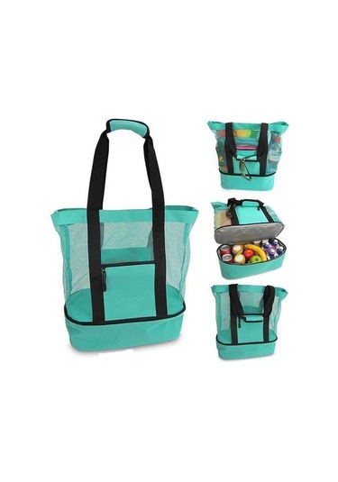 Termal Soğutuculu Taşınabilir Öğle Yemeği Çantası - Plaj, Kamp, Piknik Ve Günlük Kullanım İçin Pratik Tote Çanta Kadınlar İçin Şık Ve Fonksiyonel Yemek Saklama Çantası Yeşil