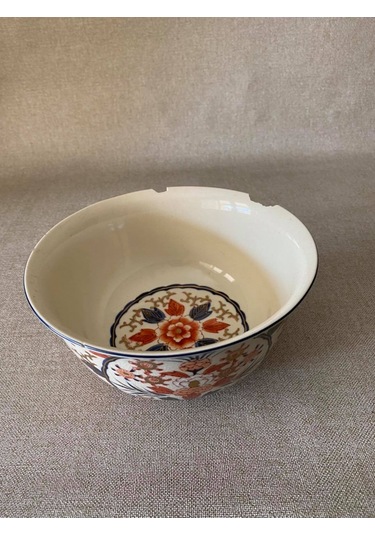 El Boyama Antika Yemek Kasesı 19Cm