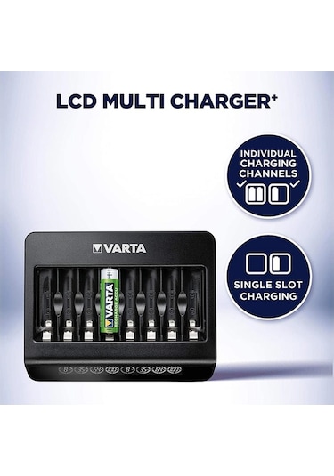 Varta LCD Multi Şarj Cihazı + 8 Adet 2100 mAh AA Şarjlı Kalem Pil