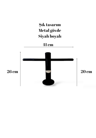 Egekırkan A300-01S T Tipi Kuaför Berber Tezgah Ayaklığı Siyah