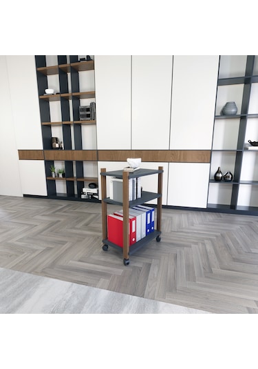 Lagomood Zenith Kitaplık Antrasit Ceviz