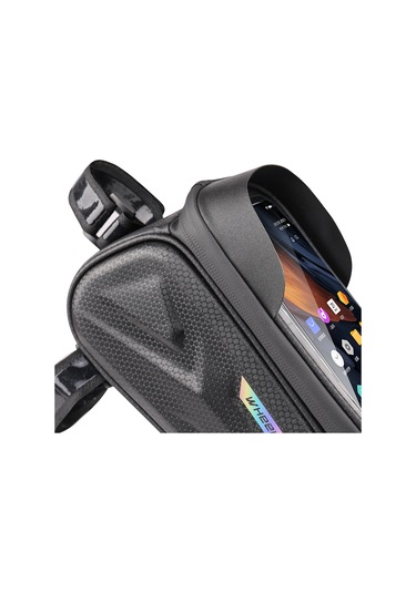 Wheel Up Su Geçirmez Bisiklet Üstü Ön Boru Çerçeve Çantası Büyük Kapasiteli 7 İnç Dokunmatik Ekran Telefon Çantası - Çok Renkli Yansıtıcı Çok Renkli