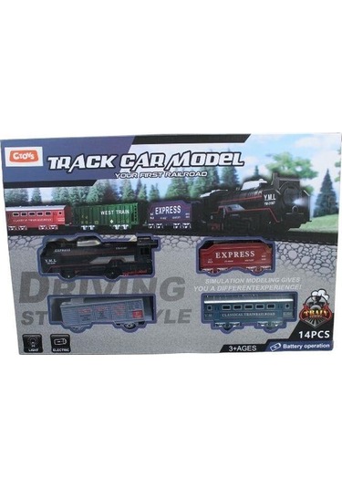 Ctoy Sesli Tren Seti 14 Parça Açık Gri