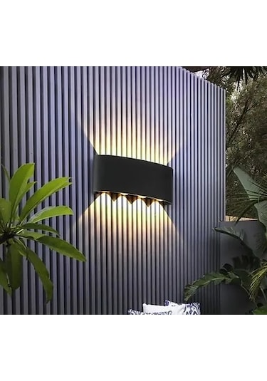 Cata 15w Kapri Led Aplik Dış Mekan Günışığı Cat Ct-8013g Siyah