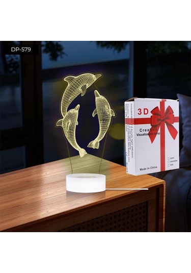 Dempower Yunus Şekilli Gece Lambası Çok Renkli