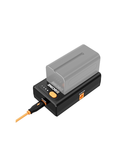 Yifomall Zgcıne Npf-02 Pil Şarj Aleti, Abs Malzeme, Type-c Pd Hızlı Şarj, Dc12v/8.4v Çıkış, 1/4 Vida Delikli Taban