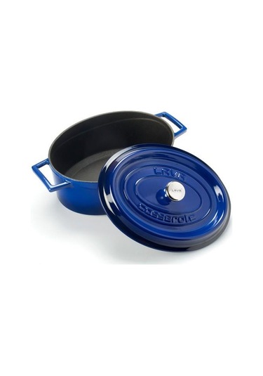 Lava Döküm Oval Tencere Trendy 21X27 CM Mavi Lvotc27K2B