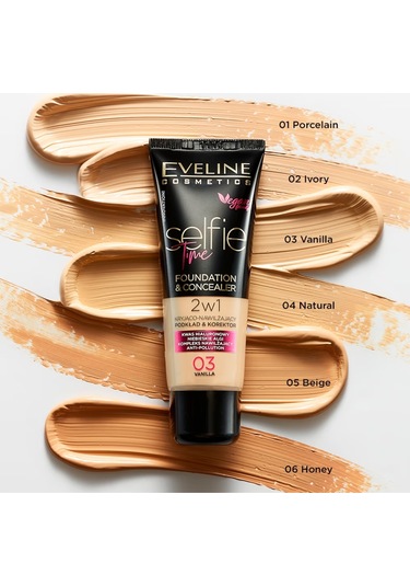 Selfie Time Vegan Fondöten & Concealer 30 Ml Natural