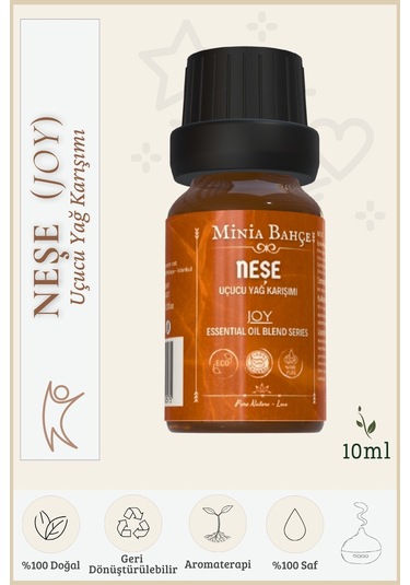 Minia Bahçe Neşe Joy Uçucu Yağ Karışımı %100 Saf 10 ML
