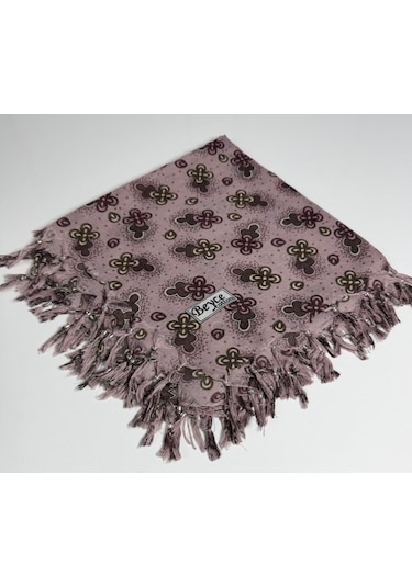 Beyce Cotton Sökme Boncuklu Desenli Tülbent 06440 Pembe