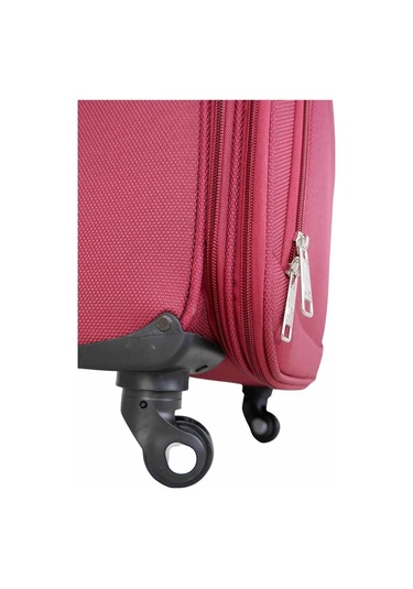 Bagacar Ultra Hafif Körüklü Kumaş Büyük Boy Valiz Siyah