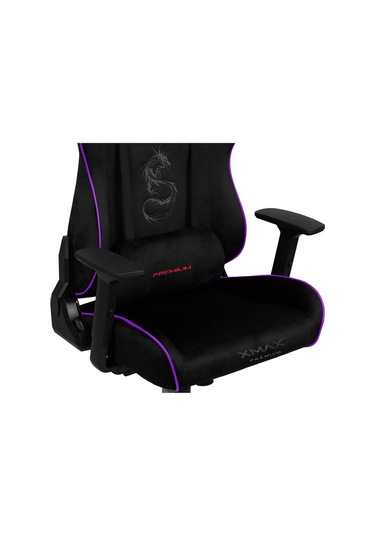 Rio Pus Balerion Terletmez Kadife Kumaş Siyah Gaming Oyuncu Koltuğu -5 Siyah