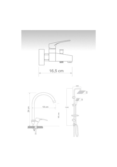 Armour Armatür Banyo Batarya Seti Beyaz Beyaz