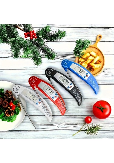 Dashanshop Siyah Mutfak Dijital Et Termometresi - Yemek Su Ve Yağ İçin Hassas Sıcaklık Ölçer 100 Kullanım Pil Gerekmez