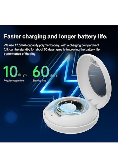 Geeroyoo Akıllı Yüzük Kalp Atımı/oksijen Uyku Sağlığı İzleyici Fotoğraf Çekme Spor Adım Sayacı Su Geçirmez Yüzebilir Sr01 7 Numara 7