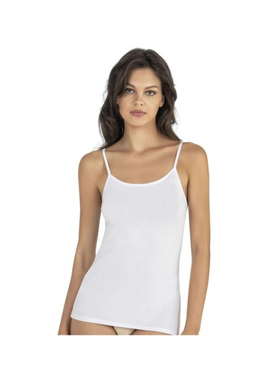 Fabony Bayan Modal İp Askılı Atlet 1210 Beyaz