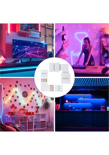 Konesam 10 Adet 4pin 10mm Rgb Led Şerit Bağlayıcı, L Tipi Dik Açılı, Pcb Devre Kartı, Kaynak Olmadan, Kilitli Kanca - Bağlantı Parçaları Seti