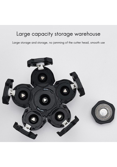 Agoodshop 4x Erkek Elektrikli Tıraş Makinesi Kafaları Elektrikli Tıraş Bıçağı Yedek Kafa 6 Bıçak Kafa