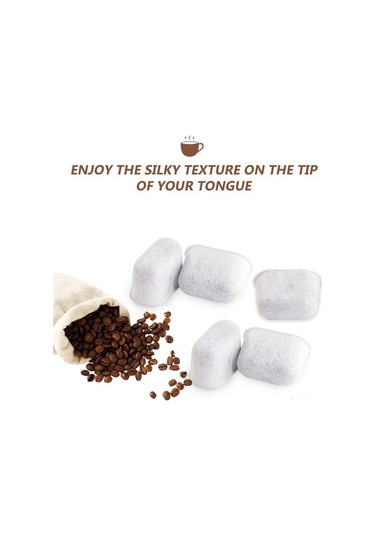 Pazly Kahve Filtresi Uyumlu 12'li Paket Beyaz Kahve Yedek Filtre Beyaz