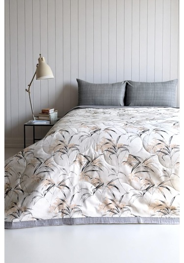 Alla Turca Tek Kişilik Yazlık Uyku Seti Düz Çarşaflı Natura Gri Gri