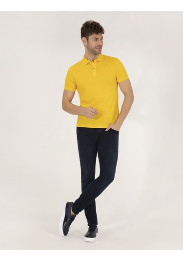 Pierre Cardin Erkek Sarı Basic Tişört 50262665-vr044 Sarı