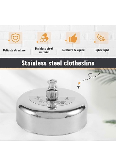 Ganzhoushop 2.8m Geri Çekilebilir Çamaşır İpi İç Mekan Çamaşır İpi Dış Mekan Çamaşır Kurutma Makinesi Çok Renkli