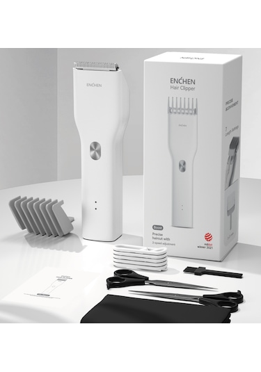 Enchen Boost Beyaz Taşınabilir Şarjlı Saç Kesim Seti