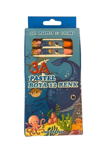 Pastel Boya 12 Renk 2 Adet Çok Renkli
