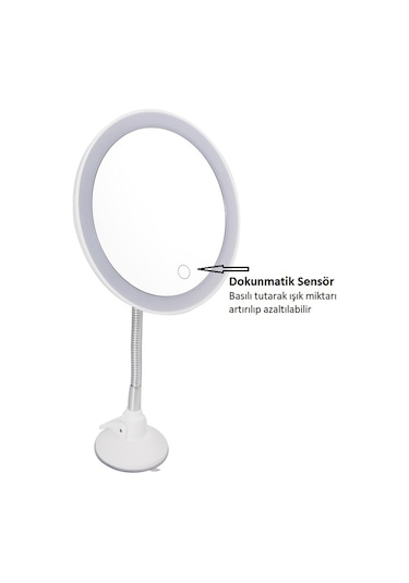 Land Of Myth Şerit Led Işıklı 10x Banyo Makyaj Tıraş Aynası