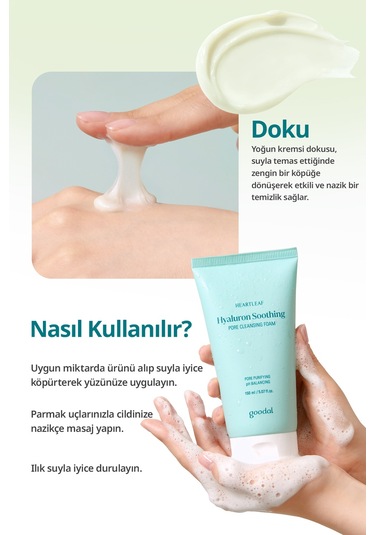 Gözenekleri Temizleyen Köpük Goodal Houttuynia Cordata Hyaluron Soothing Pore Cleansing Foam
