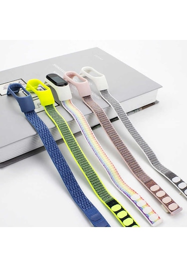 Ekılıf - Xiaomi Mi Band 3 Uyumlu - Kordon Hasır Kordon - Krd-03 - No7 - T16040