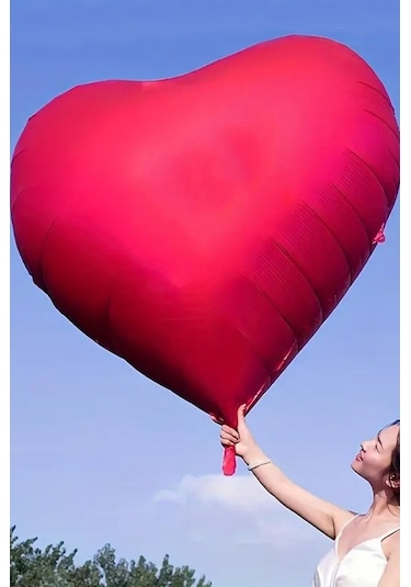 Beysüs Dev Kalp Folyo Balon 145 Cm Kırmızı