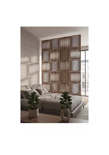 Lazer Kesim Paravan, Ahşap Separatör, Oda 4'lü Panel Levha Model03 40 X 40 Cm