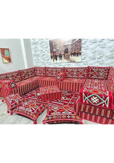 Coton Şark Köşesi 30cm Kalınlıkta Minder Takımı