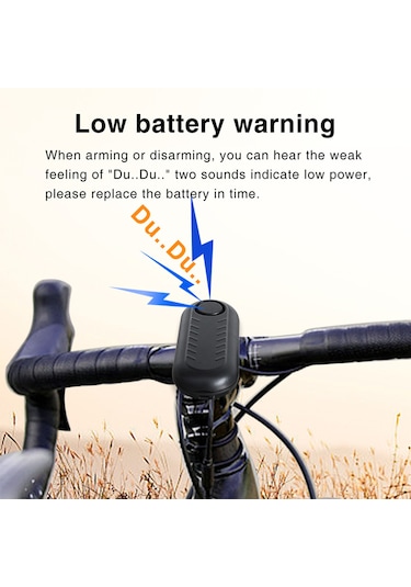 Ranyeek 110db Titreşim Sensörlü Su Geçirmez Bisiklet Alarm Sistemi, Kumanda İle 20-50m Uzaktan Kontrol, Motor/golf Araçları İçin, Ip55 Koruma, Zxc400d Modeli