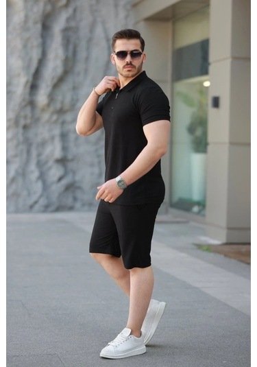 Vexor Erkek Şort Tişört Alt Üst Takım Siyah