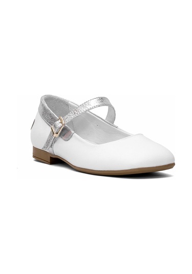 Mammamia D25ya-7145 Kadın Hakiki Deri Babet Beyaz Beyaz