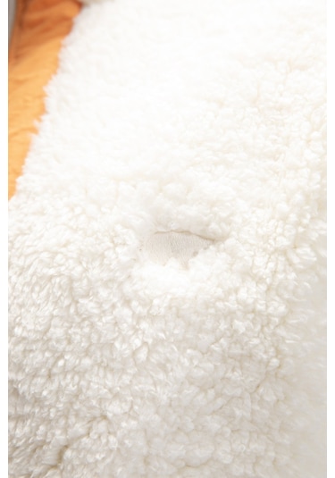 Bomb Marshmallow Yarım Fermuarlı Erkek Polar Beyaz