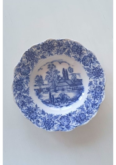 Weiden Kusursuz Alman Antika Porselen Yemek Tabağı 23cm