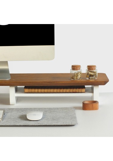 Büyük Monitör Standı Meşe