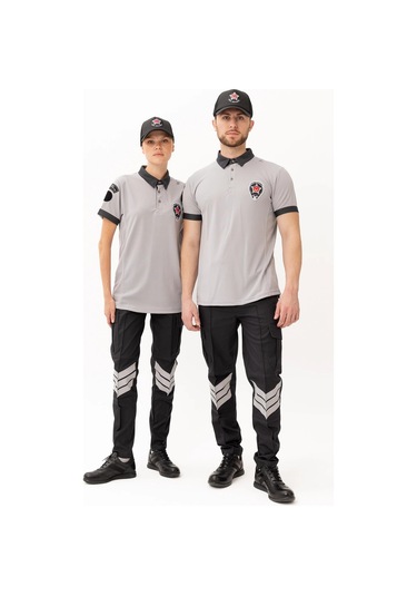 Münih Güvenlik Tişört Gri-füme