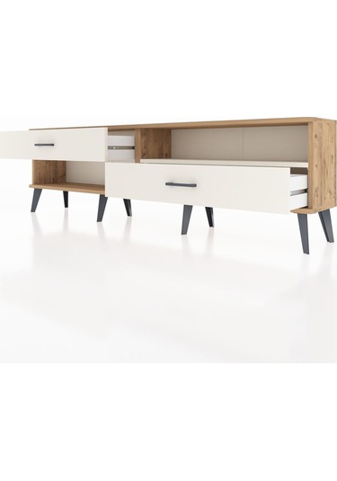Arges Tv Ünitesi Tek Raflı 2 Çekmeceli 176x30x51 Çam-aytaşı/aytaşı Aytası/aytası