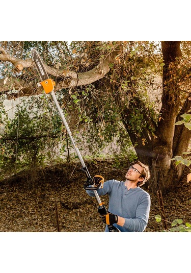 Worx Wa0222 Wg186e.1 İle Uyumlu 25cm Teleskobik Uzatmalı Zincirli Dal Budama Başlığı