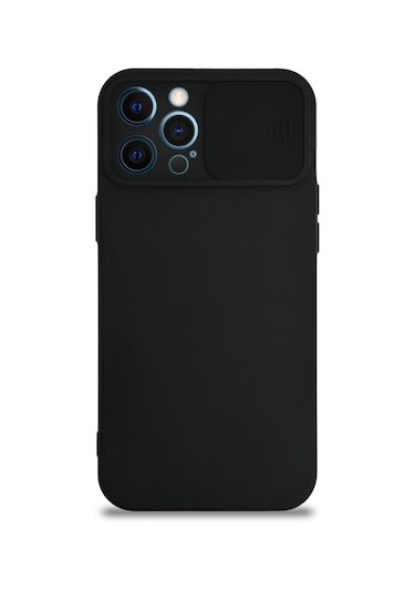 Apple Uyumlu  iPhone 12 Pro Max Kapak Kamera Korumalı Sürgülü Renkli Silikon Kılıf