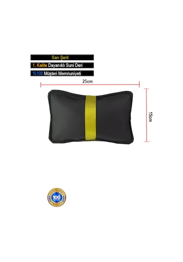 Peugeot 301 Uyumlu Oto Koltuk ,araba Boyun Yastığı Taba Renk 2 Adet Siyah