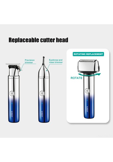 Vkemall Vgr365 3 Lü Şarjlı Erkek Tıraş Makinesi - Sakal, Saç Ve Kaş Kırpma Aleti